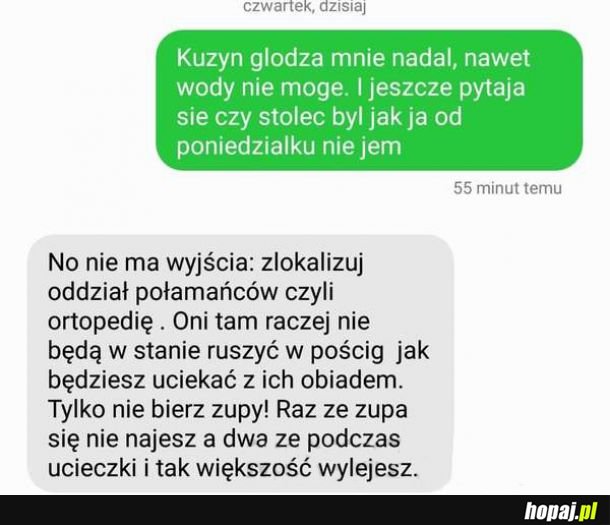 Obiad w szpitalu 