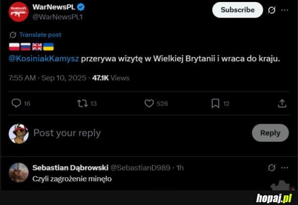 Już jest bezpiecznie.