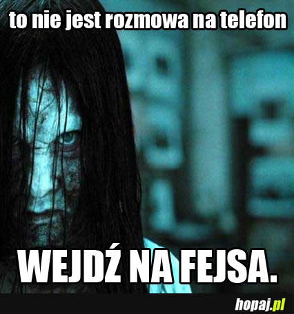 To nie jest rozmowa na telefon