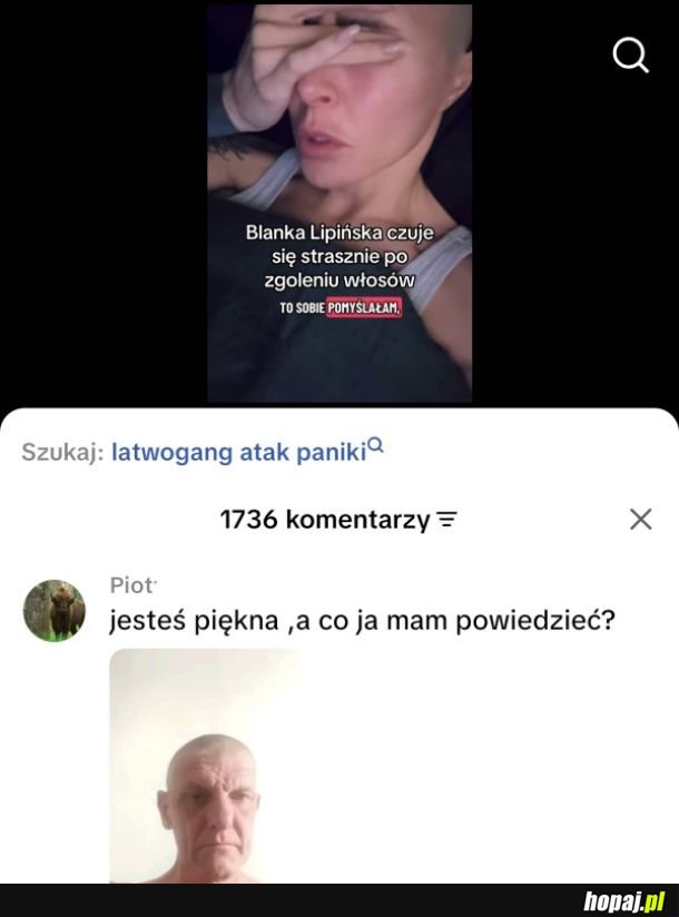 Też jesteś piękny, ziomeczku!