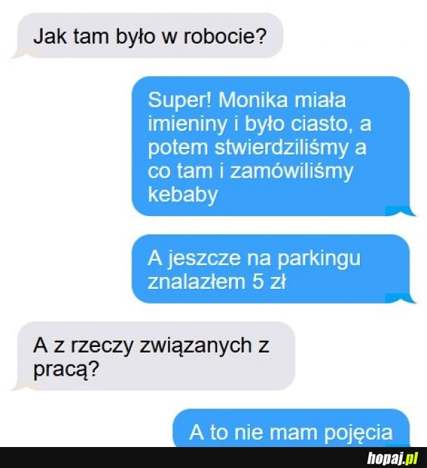 W robocie. 