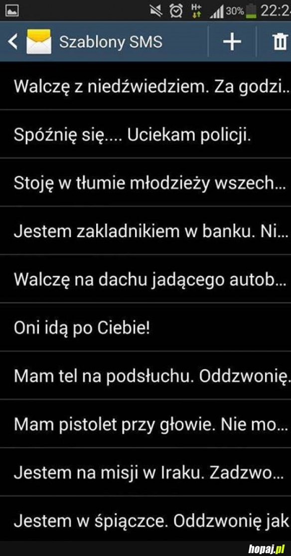 Szablony sms