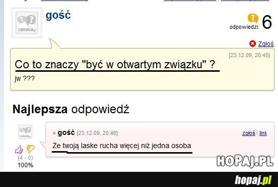 Co to znaczy "być w otwartym związku"?