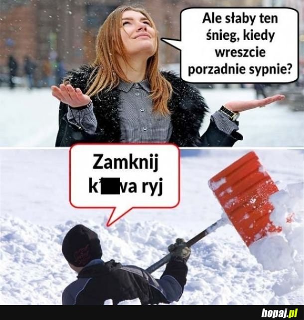 Coś słaby śnieg w tym roku...