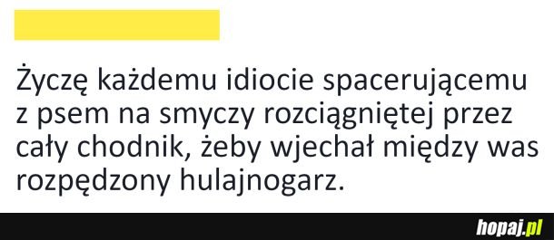 Smycze na całej szerokości chodnika