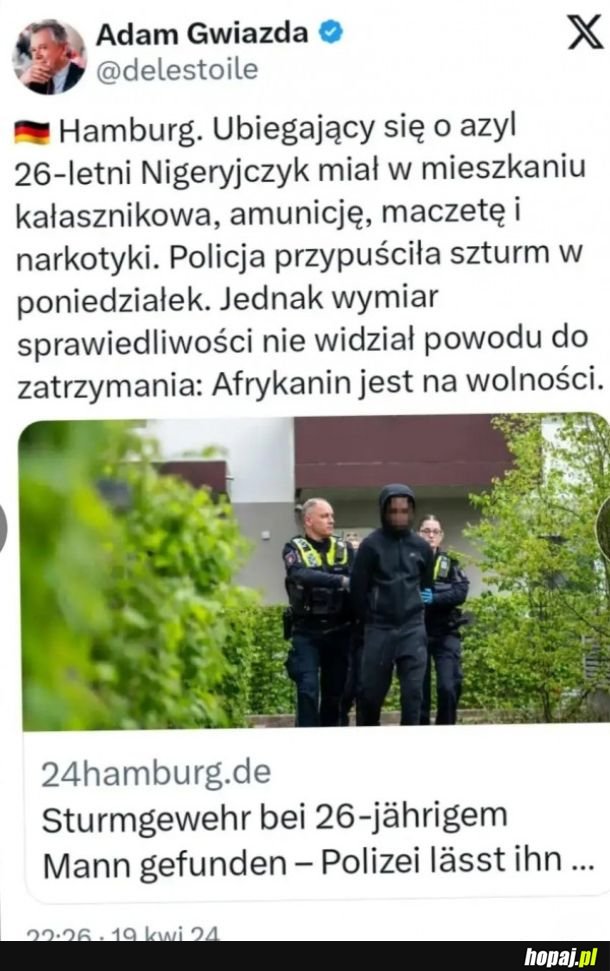 &quot;Widocznie nie miał żadnych prawicowych ulotek&quot;