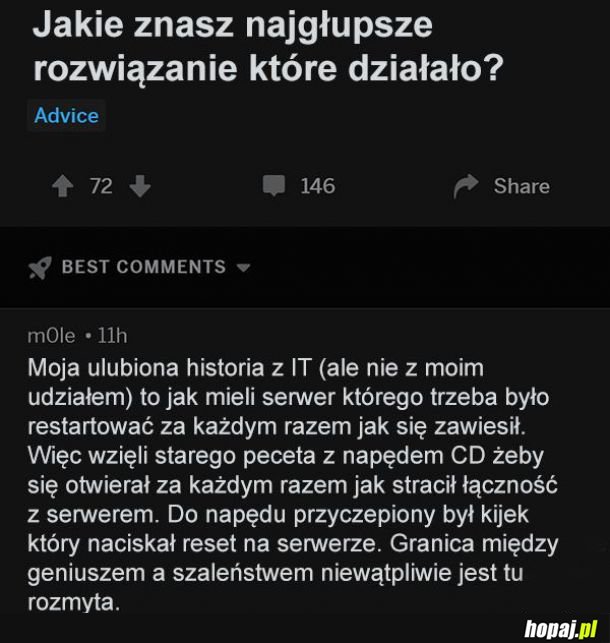 Najgłupsze rozwiązanie