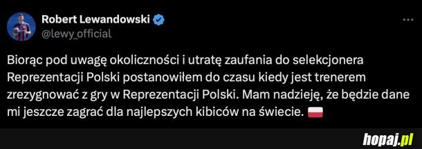 Lewandowski nie jest już kapitanem reprezentacji Polski