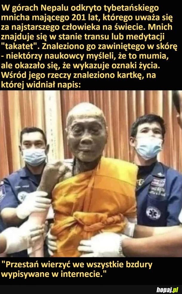 Znaleziono mega starego mnicha