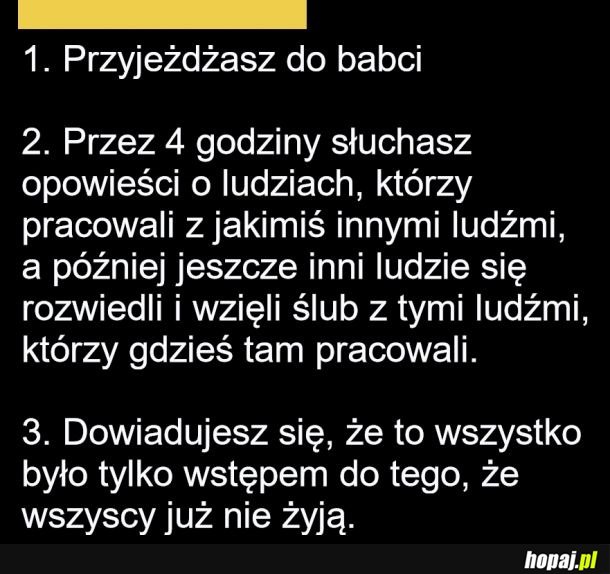 Typowe odwiedziny u babci