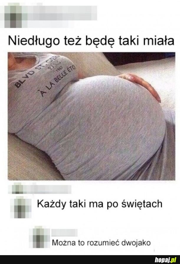 Brzusio po świętach