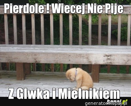 Pierdole ! Wiecej Nie Pije 