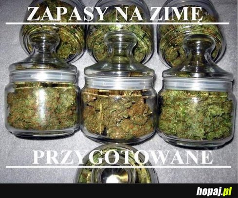 Zapasy na zimę przygotowane ;)