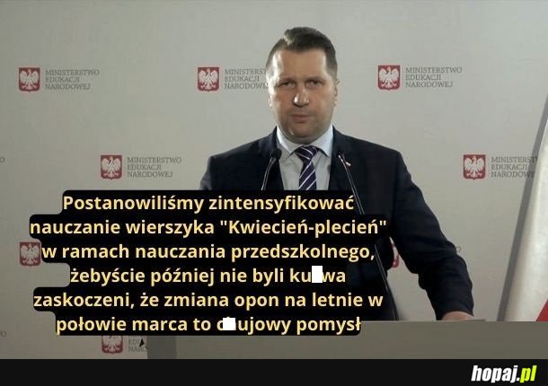 W końcu działanie Czarnka, które popieram!