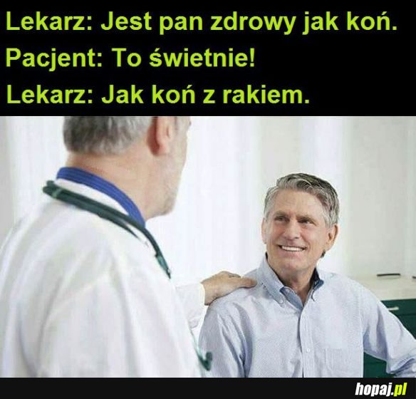 Jest pan zdrowy jak koń