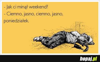 Jak ci minął weekend?