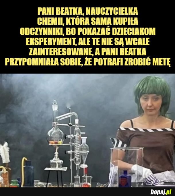 Nauczycielka chemii. 