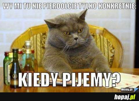 Kiedy pijemy?