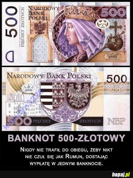 dlaczego nie ma banknotów 500złotowych?