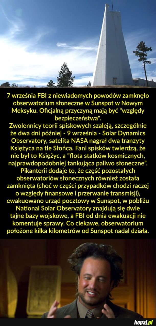 Ewakuacja obserwatorium słonecznego