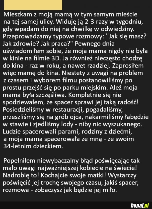 Poświęćcie trochę czasu swoim mamom