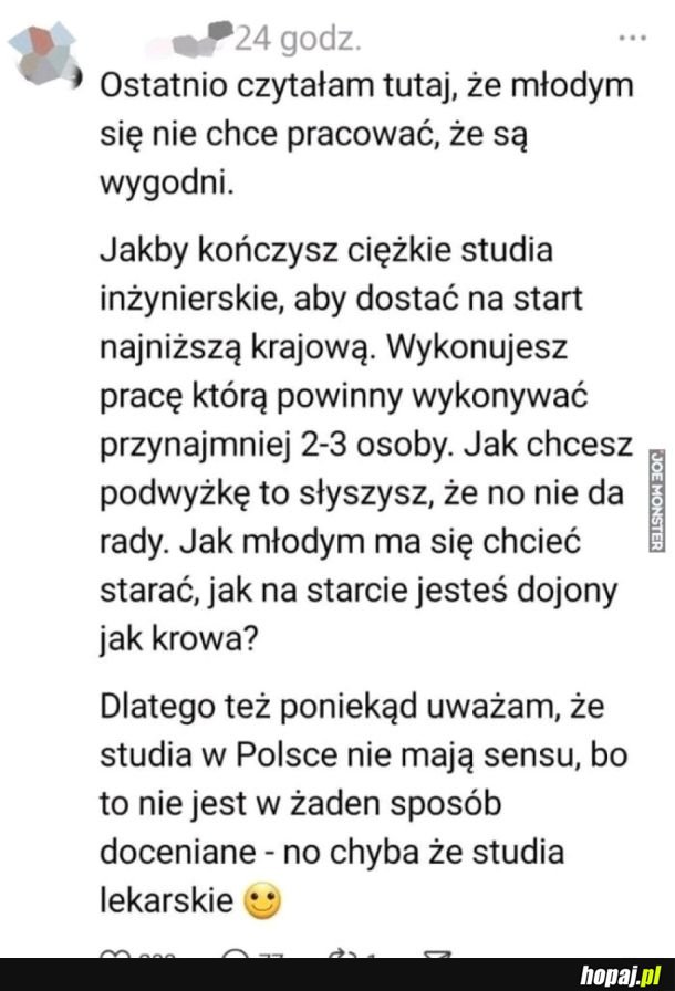 Młodym się nie chcę pracować klasyk