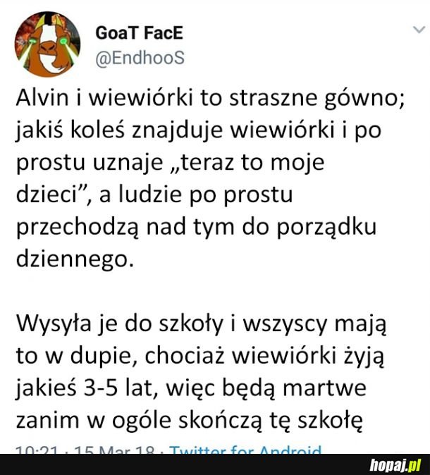 Alvin i wiewiórki to szajs