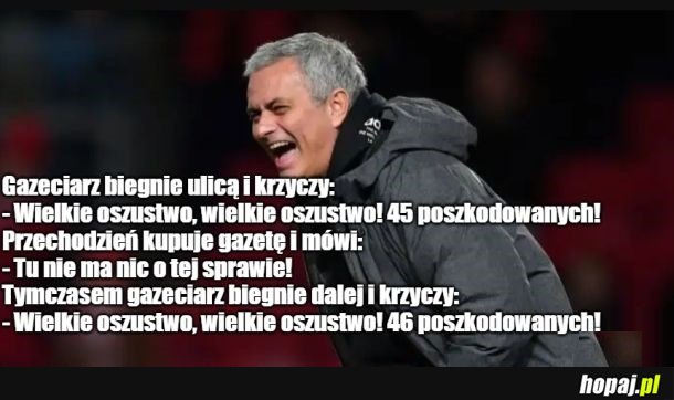 Trener Mourinho opowiada kawały