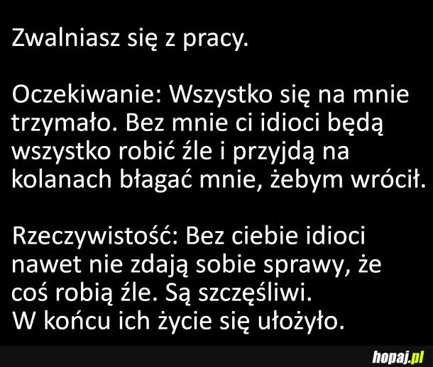 Kiedy zwalniasz się z pracy