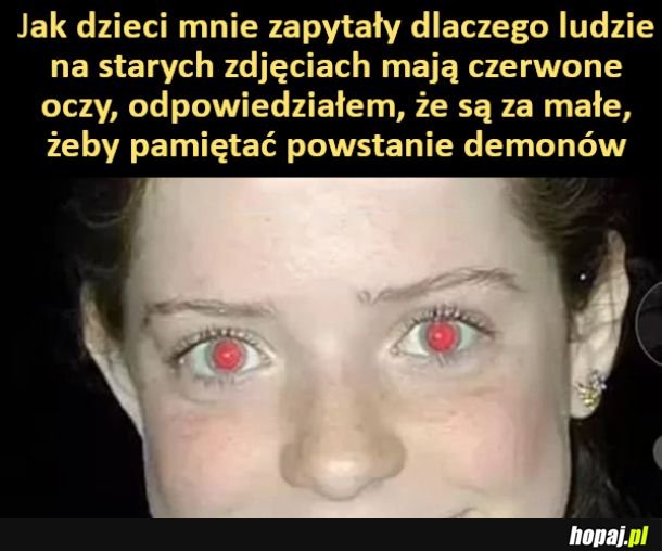 Czerwone oczy na zdjęciach