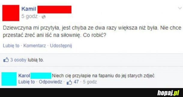 Dziewczyna przytyła