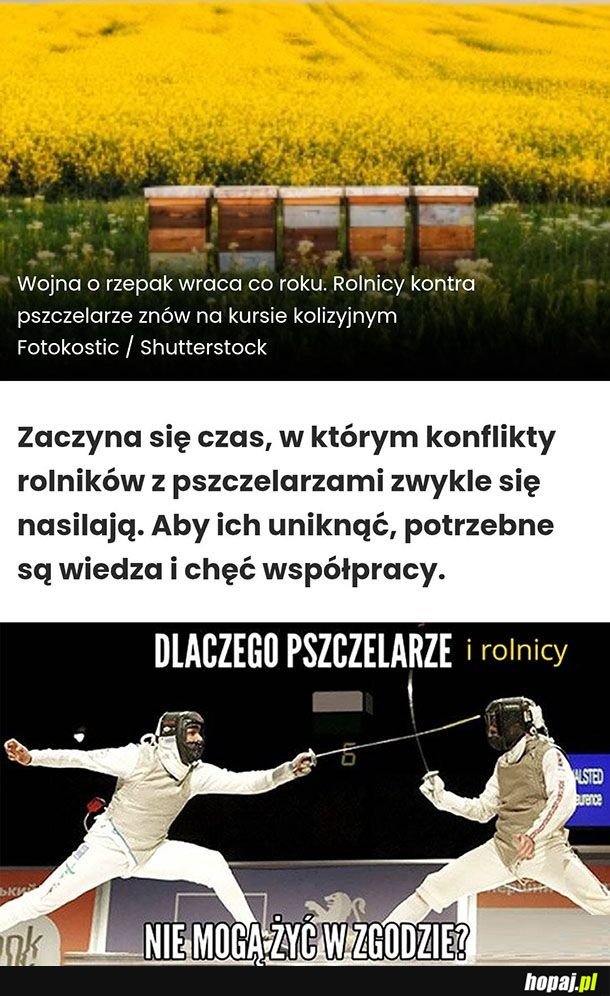Pszczelarski konflikt eskaluje na kolejne profesje