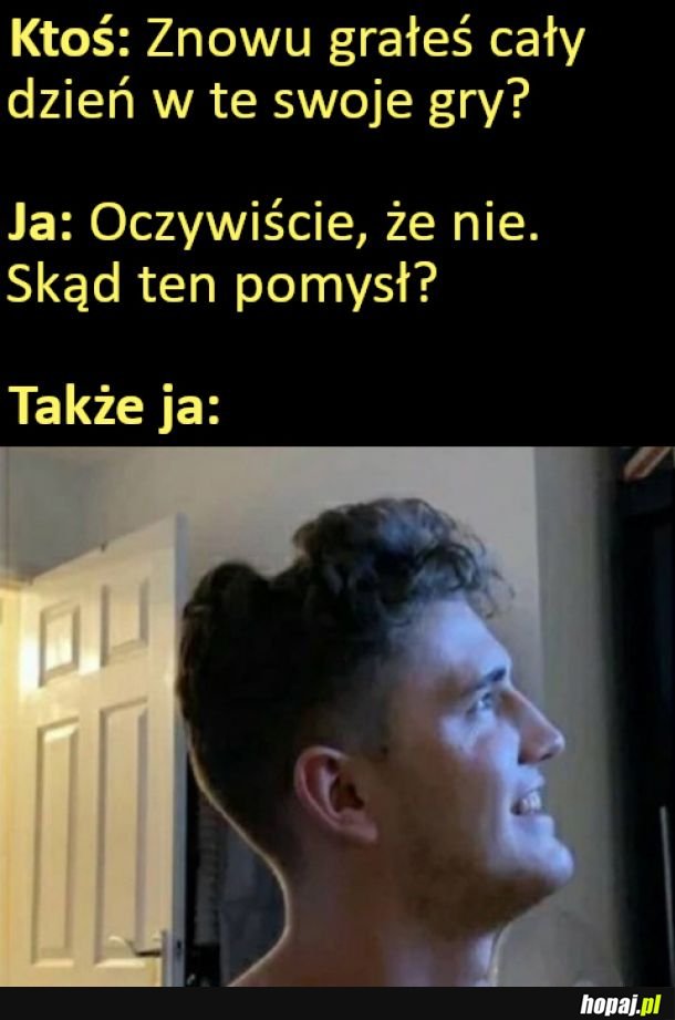 Znowu cały dzień grałeś?