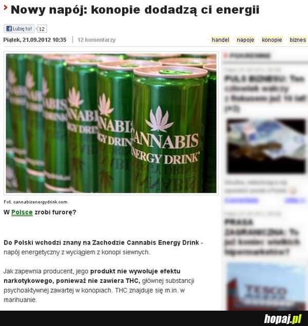 Konopie dodadzą ci energii