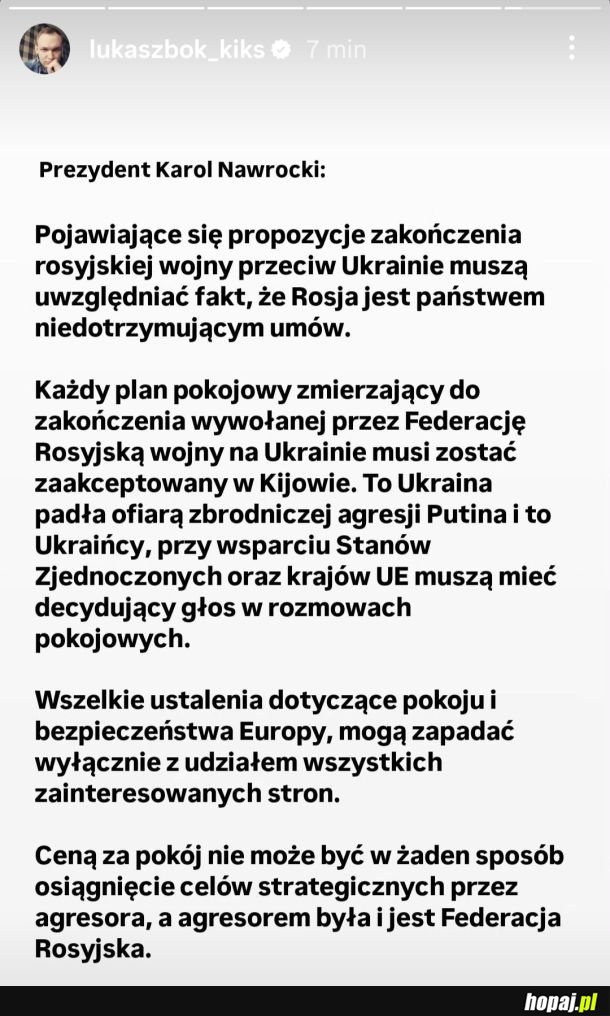 No i super, Nawrocki może trochę otrzeźwi swoich wyborców którzy wroga widzą w Ukrainie