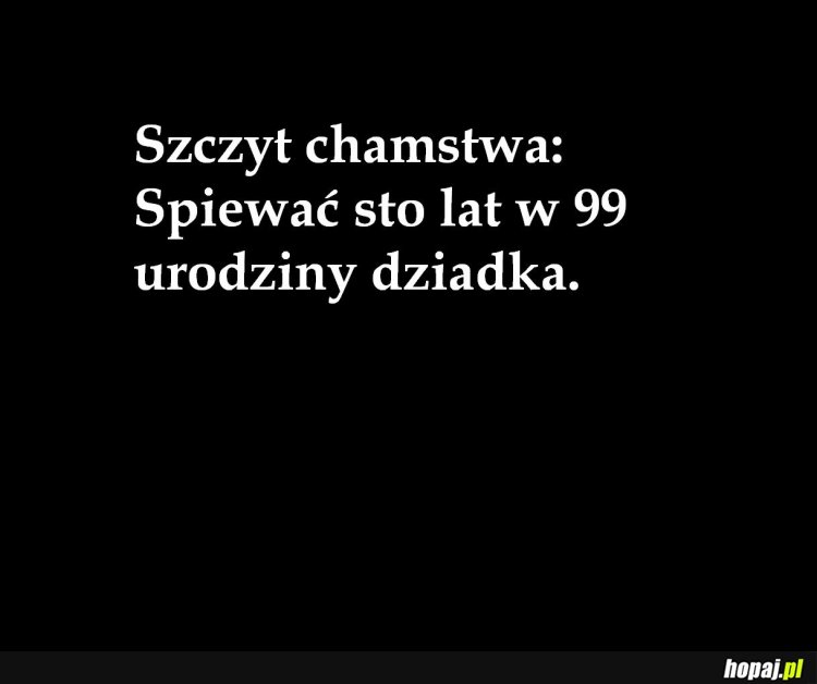 Szczyt chamstwa