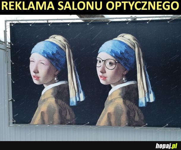 Reklama salonu optycznego