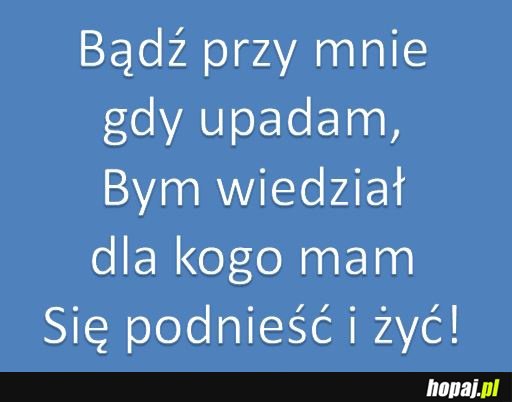 Bądź przy mnie gdy upadam