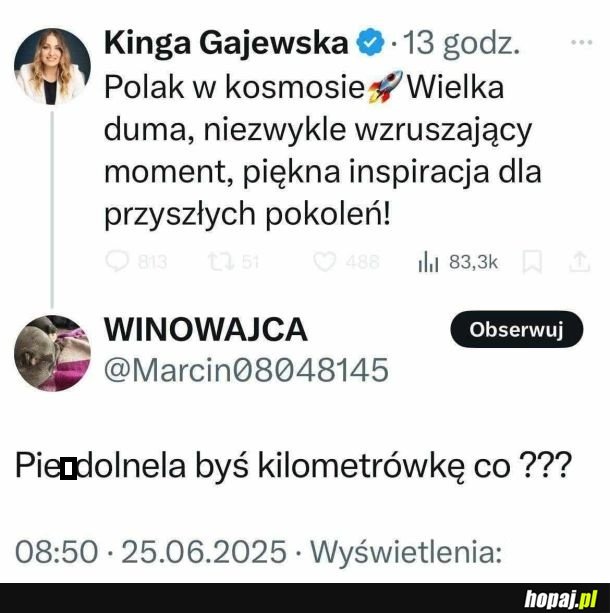 Ale by sobie wpisała kilometrówkę