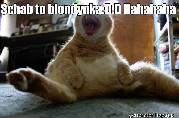 Schab to blondynka:D:D Hahahaha