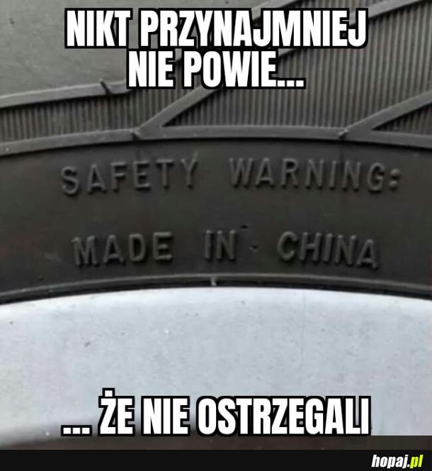 Safety warning