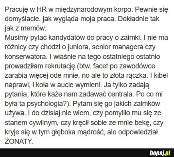 Żonaty.