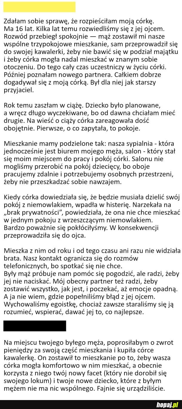 Ja nie wiem czy problemem jest tu akurat córka..