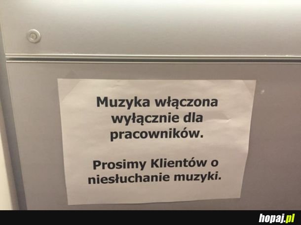  Muzyka tylko dla pracowników