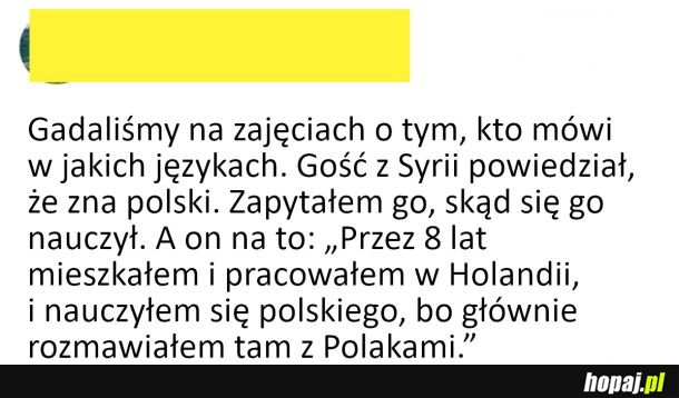 Łacinę pewnie też zna