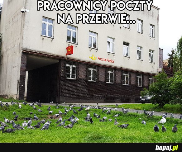 PRACOWNICY POCZTY NA PRZERWIE