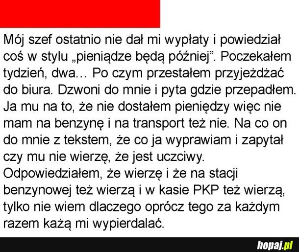 Rozmowa z szefem