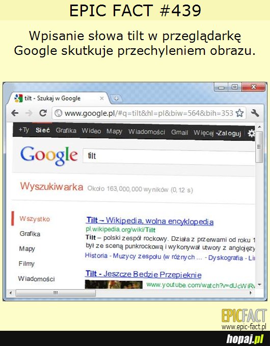 Magiczna sztuczka w Google