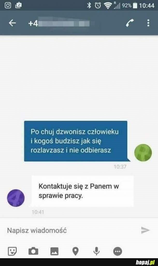 Po co dzwonisz człowieku