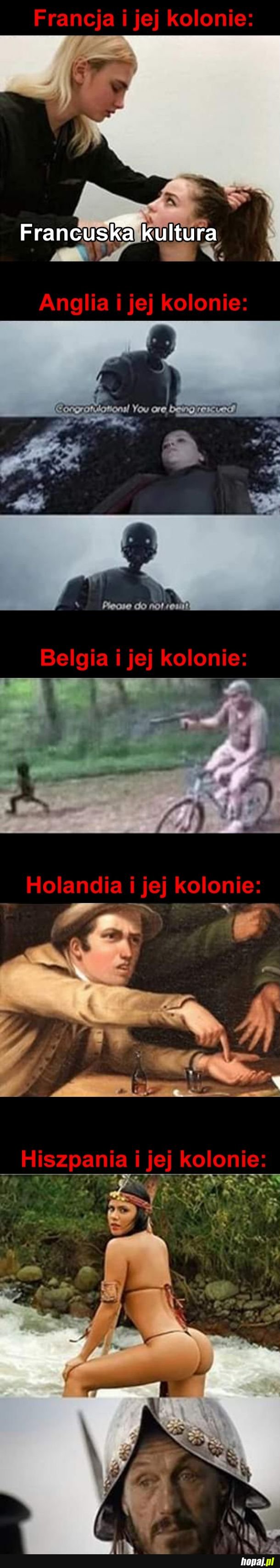 Kolonialne potęgi i ich zachowanie wobec rdzennych mieszkańców.